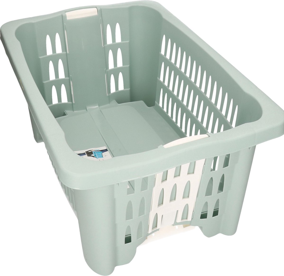 Wasmand op poten - oudroze kunststof - 25 liter - 60 x 40 x 30 cm | Fun