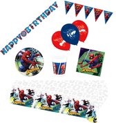 Spiderman feestpakket - voordeelpakket Deluxe 8 kinderen