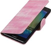 Wicked Narwal | Lizard bookstyle / book case/ wallet case Hoes voor Samsung galaxy a5 2015Roze
