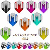 ABC Darts Flights - Amazon silver Mix - 10 sets (30 st.) Dart Flights