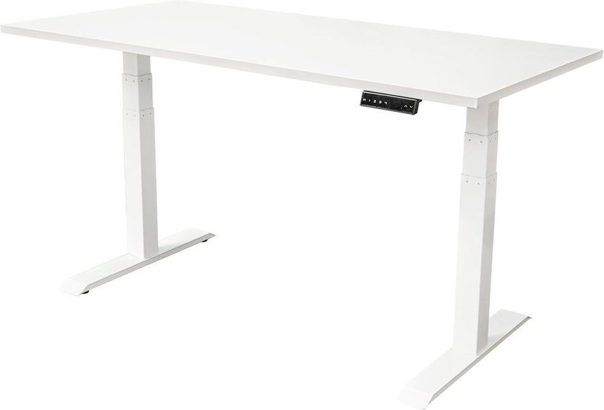 IVOL Elektrisch verstelbaar bureau 160x80 cm Dual motor - Wit