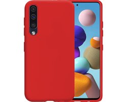 Hoesje - Geschikt voor Samsung Galaxy A50 - Sterk & Shockproof - Hoes Cover - Siliconen Case - Telefoonhoesjes - Rood
