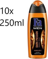 Fa Douchegel Men - Dark Passion - Voordeelpak 10 x 250 ml