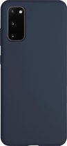 BMAX Siliconen hard case hoesje voor Samsung Galaxy S20 / Hard Cover / Beschermhoesje / Telefoonhoesje / Hard case / Telefoonbescherming - Donkerblauw