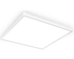 B.K.LICHT - LED Plafonniére - dimbaar - plafondlamp met indirect licht - neutral wit licht 4.000K - 3.000Lm - 22W - 42x42cm