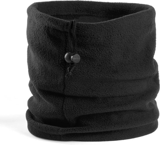 Fleece nekwarmer colsjaal windvanger zwart - Voor volwassenen - Winter kleding accessoires - Merkloos
