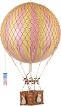 Authentic Models - Luchtballon Royal Aero - Luchtballon decoratie - Kinderkamer decoratie - Roze - Ø 32cm