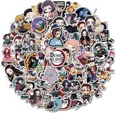 Demon Slayer sticker mix - 100 verschillende manga afbeeldingen - voor laptop, muur, smartphone etc.