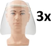 3x Spatmasker - Gelaatscherm - Gezicht scherm - Gelaat beschermer  - 3 Stuks Hobby masker - Knutsel masker -