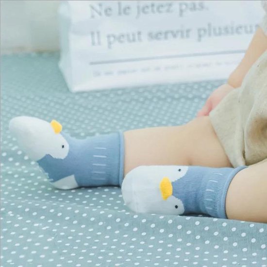 babysokken 'pinguïn' antislip 0-12 maanden - baby - slofjes