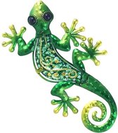 Onthewall l Salamander | metaal & glas | barok | groen | S | 21 x 12cm