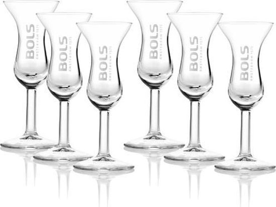 Origineel Bols 1575 Tulpglas - Likeurglas, Borrelglas, Jenever Glas - 6  stuks | bol.com