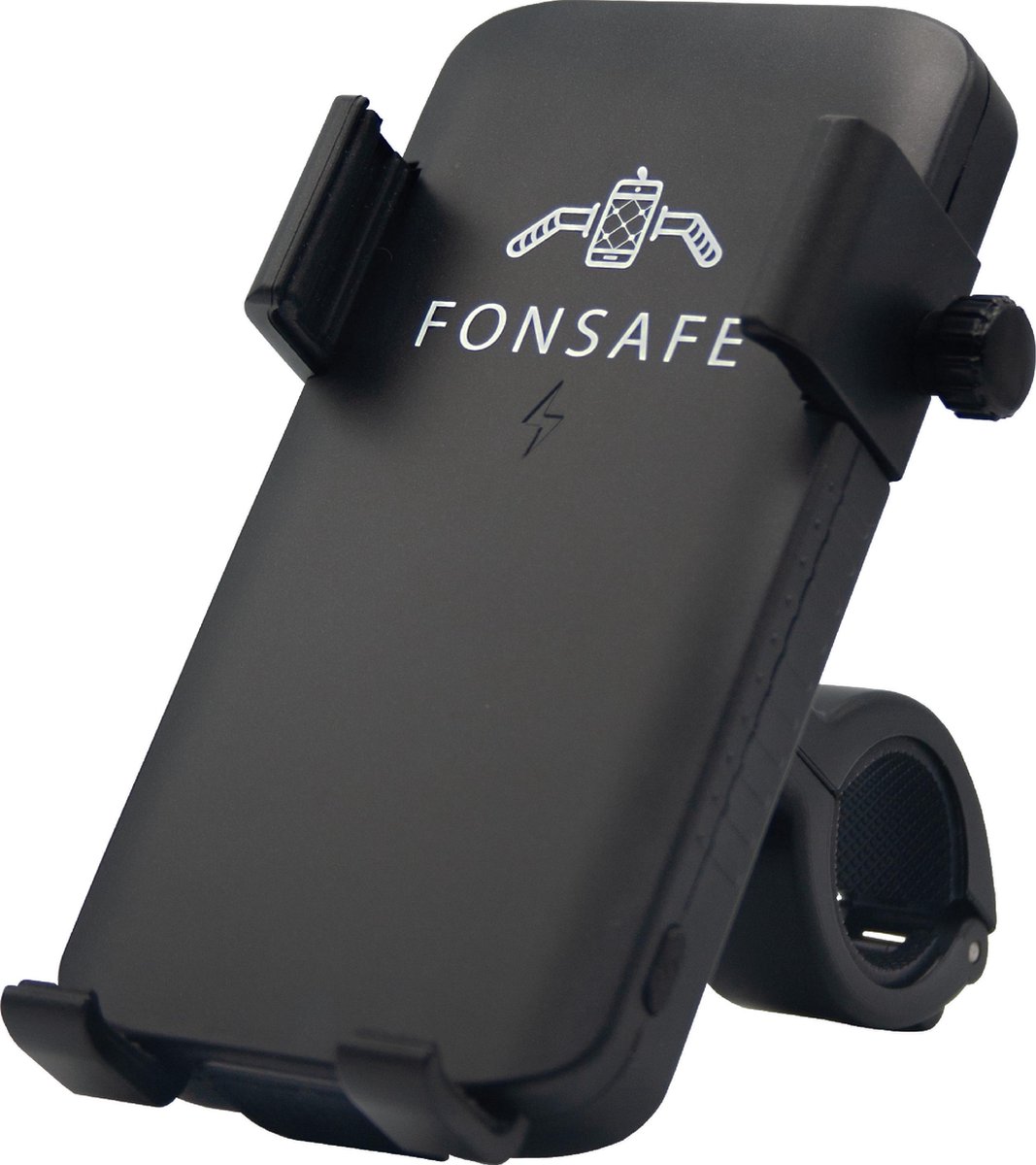FONSAFE® 3 in 1 Telefoonhouder Fiets met Powerbank en LED Lamp - Universeel Schokbestendig - Fietsla