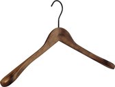 TopHangers [Set van 5] Houten bruine vintage garderobe- / kledinghangers met 4mm dikke 'old copper' haak en brede schouders perfect voor jassen, truien, vesten en colberts