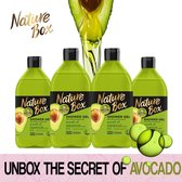 Nature Box Shower Gel 100% Geperst Avocado Olie - 4 x 385 ml - Voordeel Box