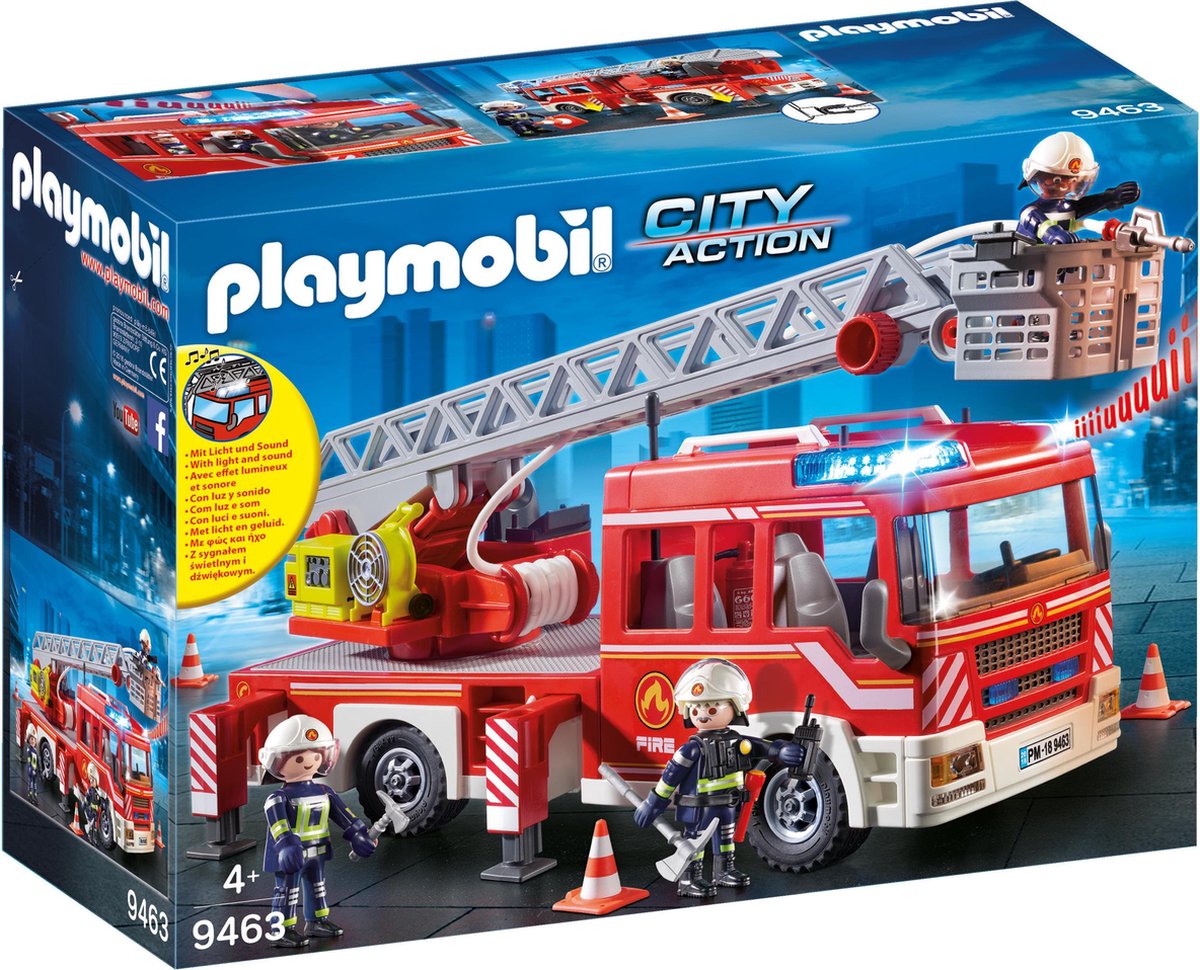 PLAYMOBIL City Action Brandweer ladderwagen - 9463 - PLAYMOBIL