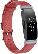 Eyzo Fitbit Inspire 1 & 2, Inspire HR en Ace 2 band - Leer - Rood