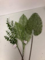 Decoratieve takken groen - set van 3 stuks