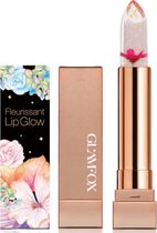 GLAMFOX Rose Flower Lip Glow Lipstick - 24K Goud Korrels Lippenstift met 100% Echte Rozen Bloem - Lip Plumper - Lippenstift Langhoudend - Korean Beauty Make Up