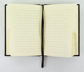 Livre alphabet Kangaro A6 AZ, couverture rigide en lin noir, 208 pages, ruban de lecture, élastique K-5106