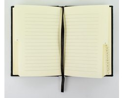 Kangaro alfabetboek - telefoonboek A t/m Z - A6 - hard cover - zwart - leeslint - sluitelastiek - K-5106
