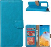 Huawei P40 Pro Plus - Bookcase Turquoise - portemonee hoesje