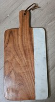 Snijplank hout met marmer - design - uniek