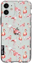 Casetastic Apple iPhone 12 Mini Hoesje - Softcover Hoesje met Design - Flamingo Party Print