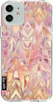 Casetastic Apple iPhone 12 / iPhone 12 Pro Hoesje - Softcover Hoesje met Design - Coral and Amethyst Art Print