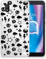 Telefoonhoesje Alcatel 1B (2020) Silicone Back Cover Silver Punk