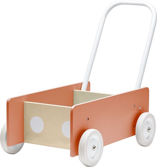 Kids Concept - Wandelwagentje - Donker Abrikoos - Loopwagens