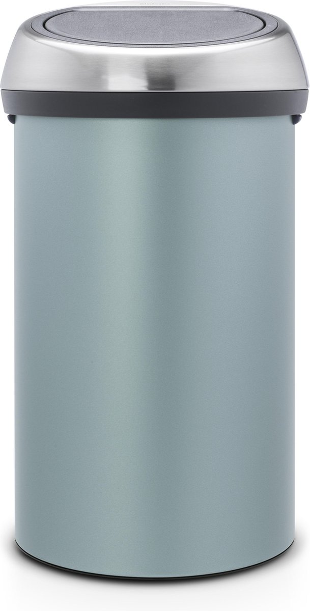 Brabantia Touch Bin Prullenbak - 60 liter - Metallic Mint / Matt Steel Fingerprint Proof deksel - Brabantia