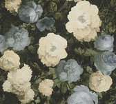 GROTE BLOEMEN BEHANG | Botanisch - blauw groen beige - A.S. Création History of Art