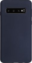 BMAX Siliconen hard case hoesje voor Samsung Galaxy S10 Plus / Hard Cover / Beschermhoesje / Telefoonhoesje / Hard case / Telefoonbescherming - Donkerblauw