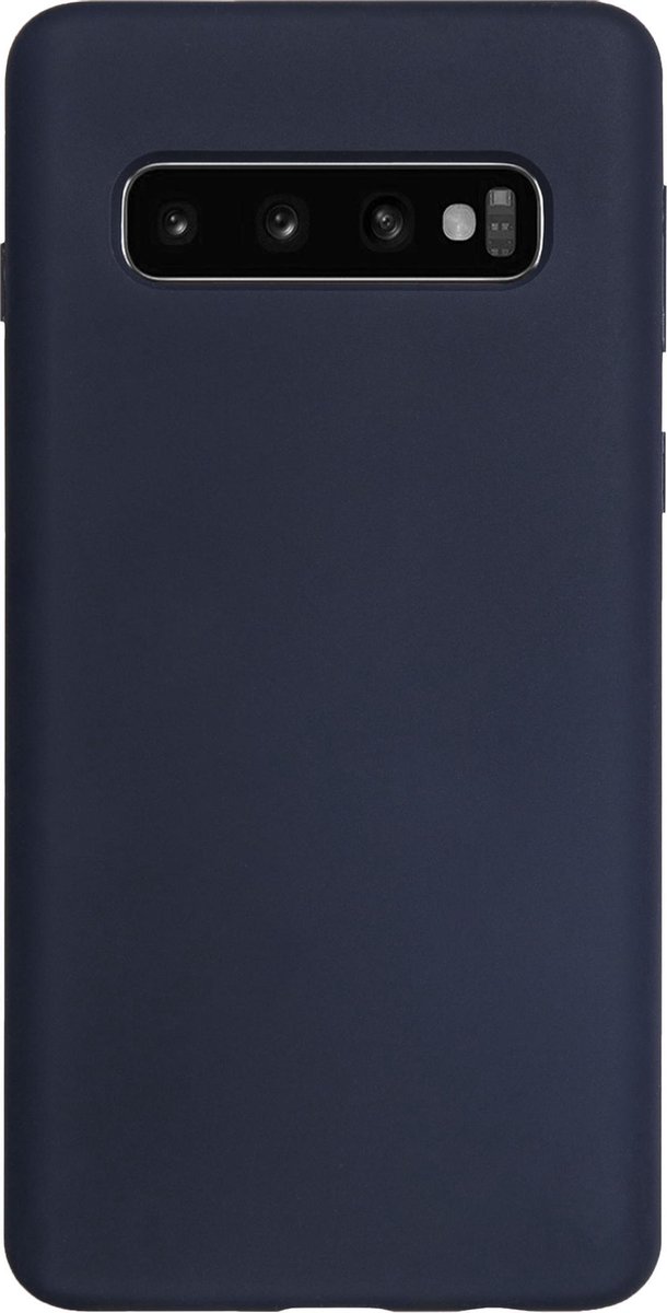 BMAX Siliconen hard case hoesje voor Samsung Galaxy S10 Plus / Hard Cover / Beschermhoesje / Telefoonhoesje / Hard case / Telefoonbescherming - Donkerblauw
