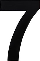 JDBOS ® Huisnummer zwart – Nr. 7 - RVS – 15 cm