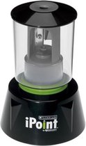 Elektrische puntenslijper op batterijen zwart/groen - Puntenslijpers - Elektrisch - Bureau accessoires - 13 x 10 cm