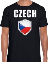 Tsjechie landen t-shirt zwart heren - Tsjechische landen shirt / kleding - EK / WK / Olympische spelen Czech outfit M