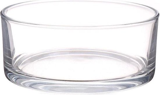 Bol bas / vase en verre rond transparent 8 x 19 cm - cylindrique - vases en  verre -... | bol.com