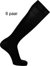 Kniekousen Vaderdag cadeau  | Multi-pack | Bamboe sokken | Zwart | maat 35-38 | Naadloze sokken | 6 paar