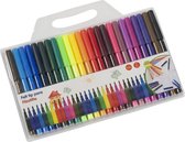 24x Gekleurde viltstiften in mapje - Viltstiften voor kinderen - Kleuren - Creatief speelgoed