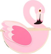 Houten Spaarpot - Flamingo
