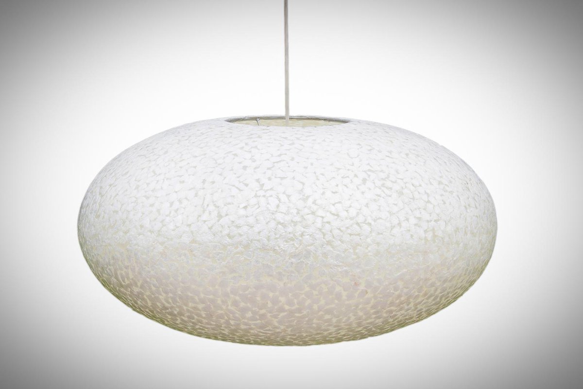 Hanglamp woonkamer Design Ufo white capiz schelp 40 cm