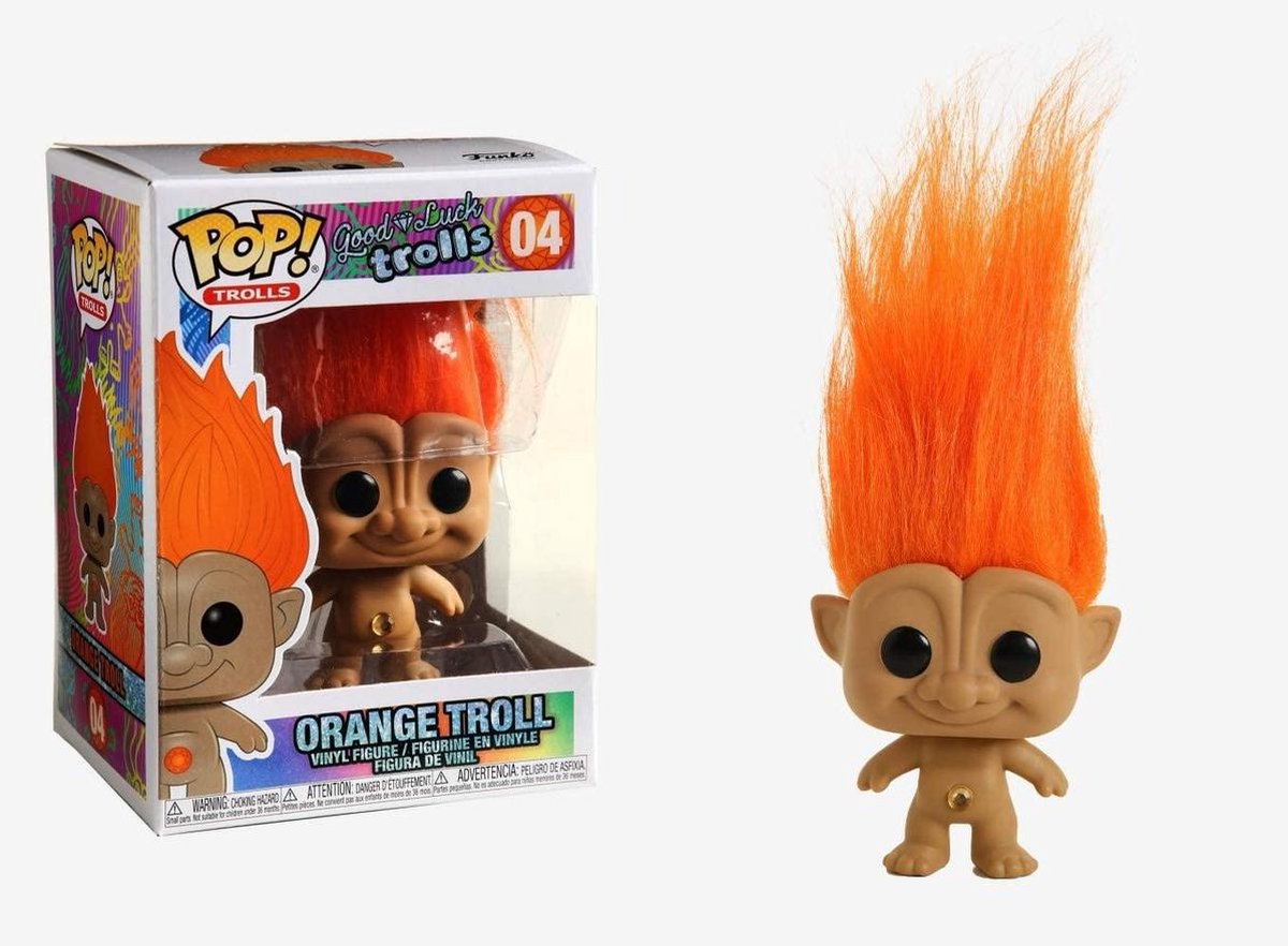 Pop Trolls Orange Troll Vinyl Figure | bol.com