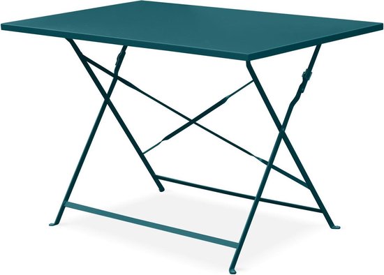 Emilia Bistro tuintafel opvouwbaar - Rechthoekige tafel 110x70cm van staal met... | bol.com