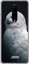 OnePlus 8 Hoesje Transparant TPU Case - Witte Uil #ffffff