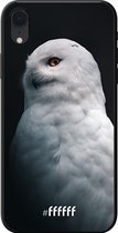 iPhone Xr Hoesje TPU Case - Witte Uil #ffffff