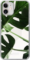 iPhone 12 Mini Hoesje Transparant TPU Case - Tropical Plants #ffffff