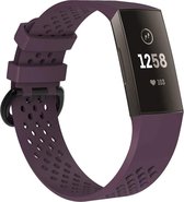 watchbands-shop.nl Bracelet en silicone - Fitbit Charge 3 - Violet - Petit