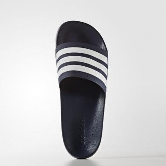 adidas slippers blue and white